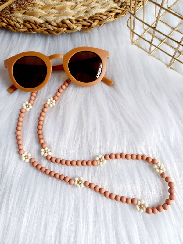 Cordon pour lunettes de soleil enfant Daisy marron | lunettes de soleil bébé