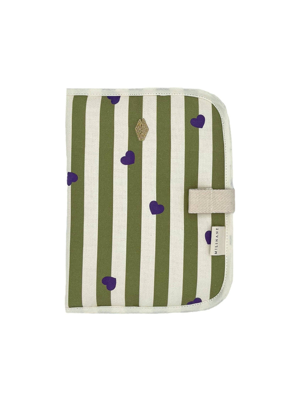 Protège carnet de santé - EDGAR - rayé/coeur