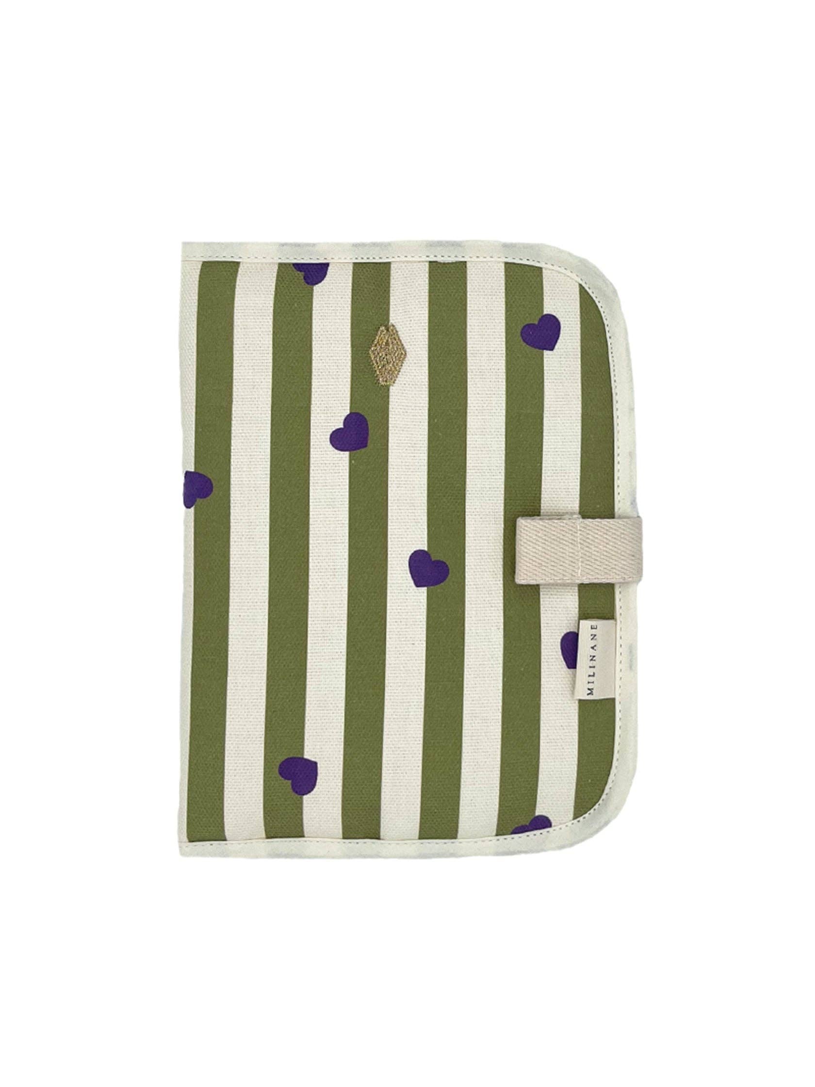 Protège carnet de santé - EDGAR - rayé/coeur