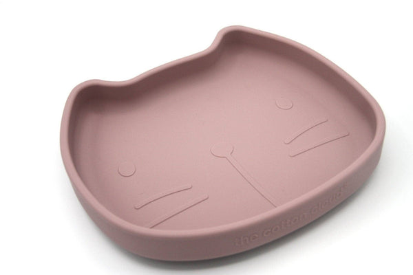 Assiette en silicone avec ventouse - coloris Pippa Dusty Mauve - enfant