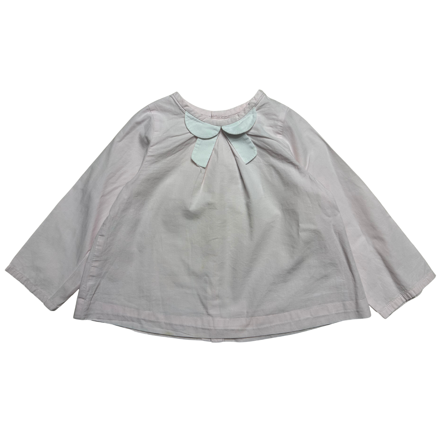 Blouse Jacadi rose et blanche seconde main enfant 24 mois