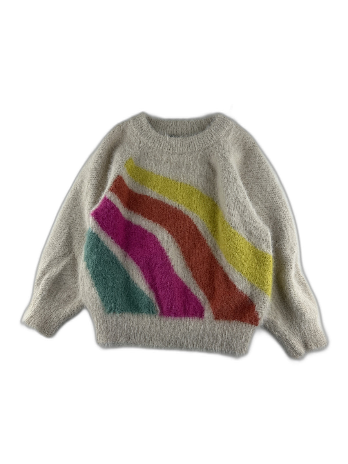 Monoprix kids - Pull écru arc en ciel - taille 4 ans - seconde main