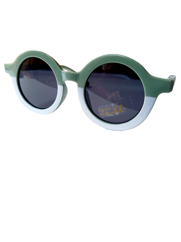 Lunettes de soleil enfant Retro vert/blanc | lunettes de soleil pour enfants