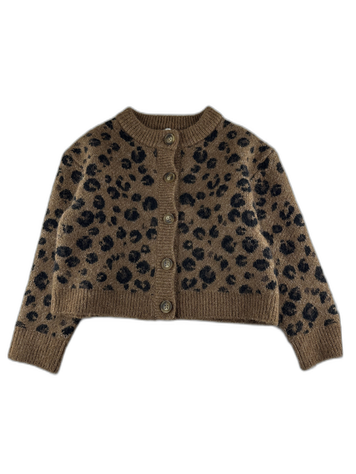 Monoprix kids - Body tricoté marron léopard - taille 6 ans - seconde main
