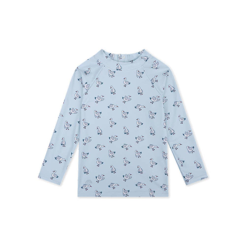 T-shirt de natation anti-UV à manches longues - bleu - Little Seagull: 98/104