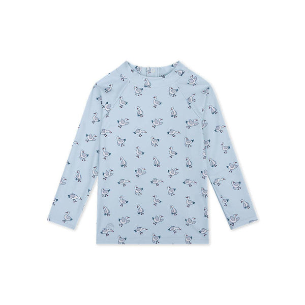 T-shirt de natation anti-UV à manches longues - bleu - Little Seagull: 98/104