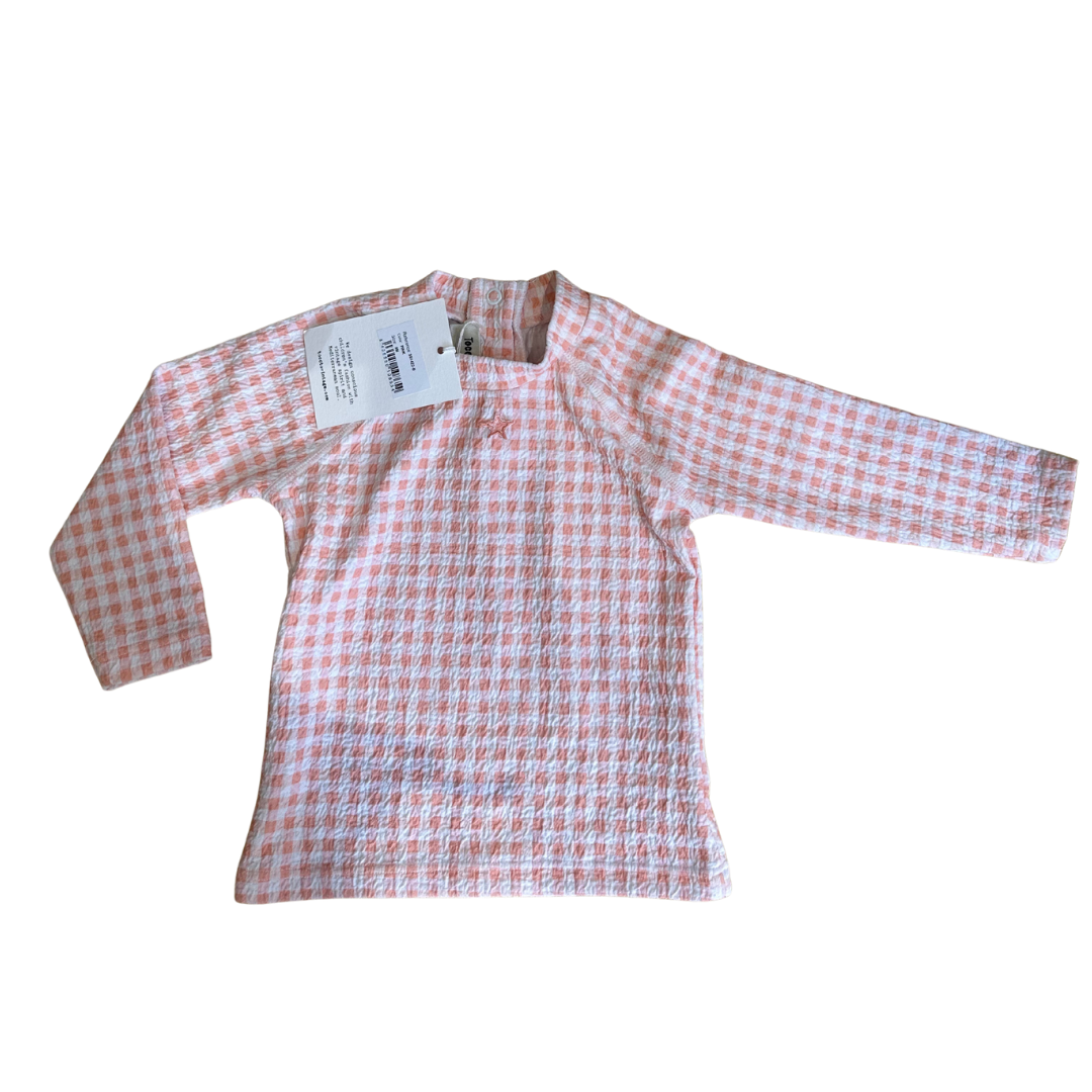 Tee-shirt anti UV vichy rose seconde main Tocoto Vintage enfant 9 mois