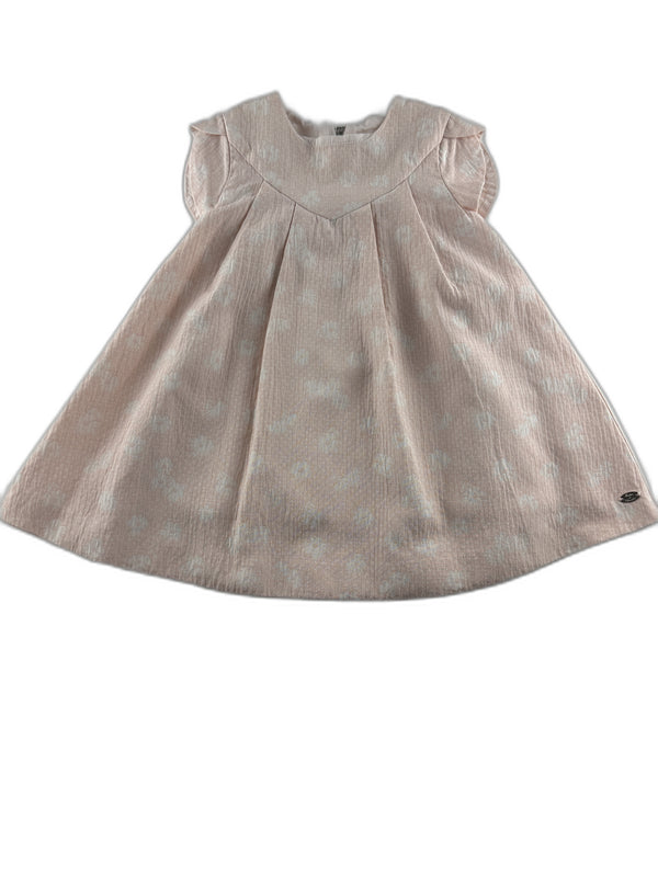 Jacadi - Robe rose jacquard fleuri - taille 12 mois - seconde main