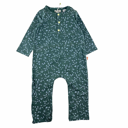 Combinaison imprimée vert Moulin Roty