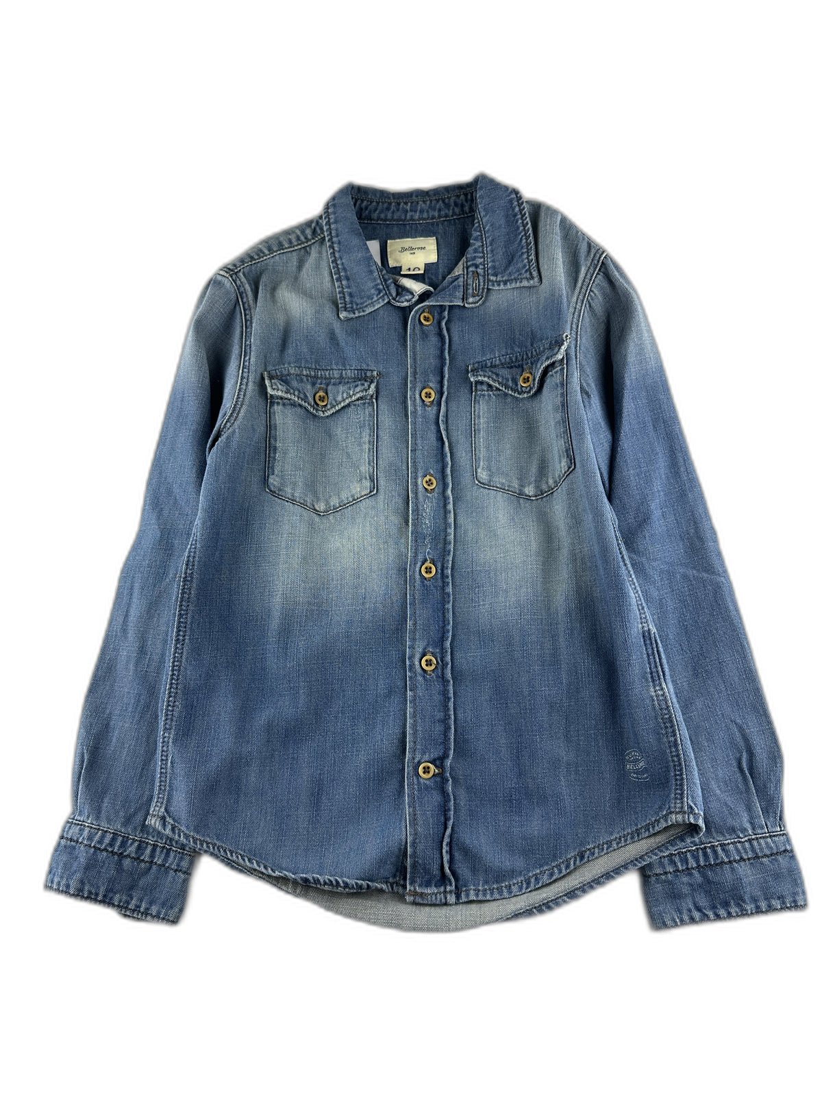 Bellerose - Chemise en jean bleu  - taille 10 ans - seconde main