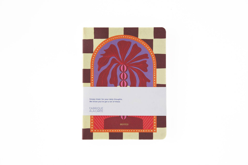 Cahier Fabrique à motif palmier quadrillé
