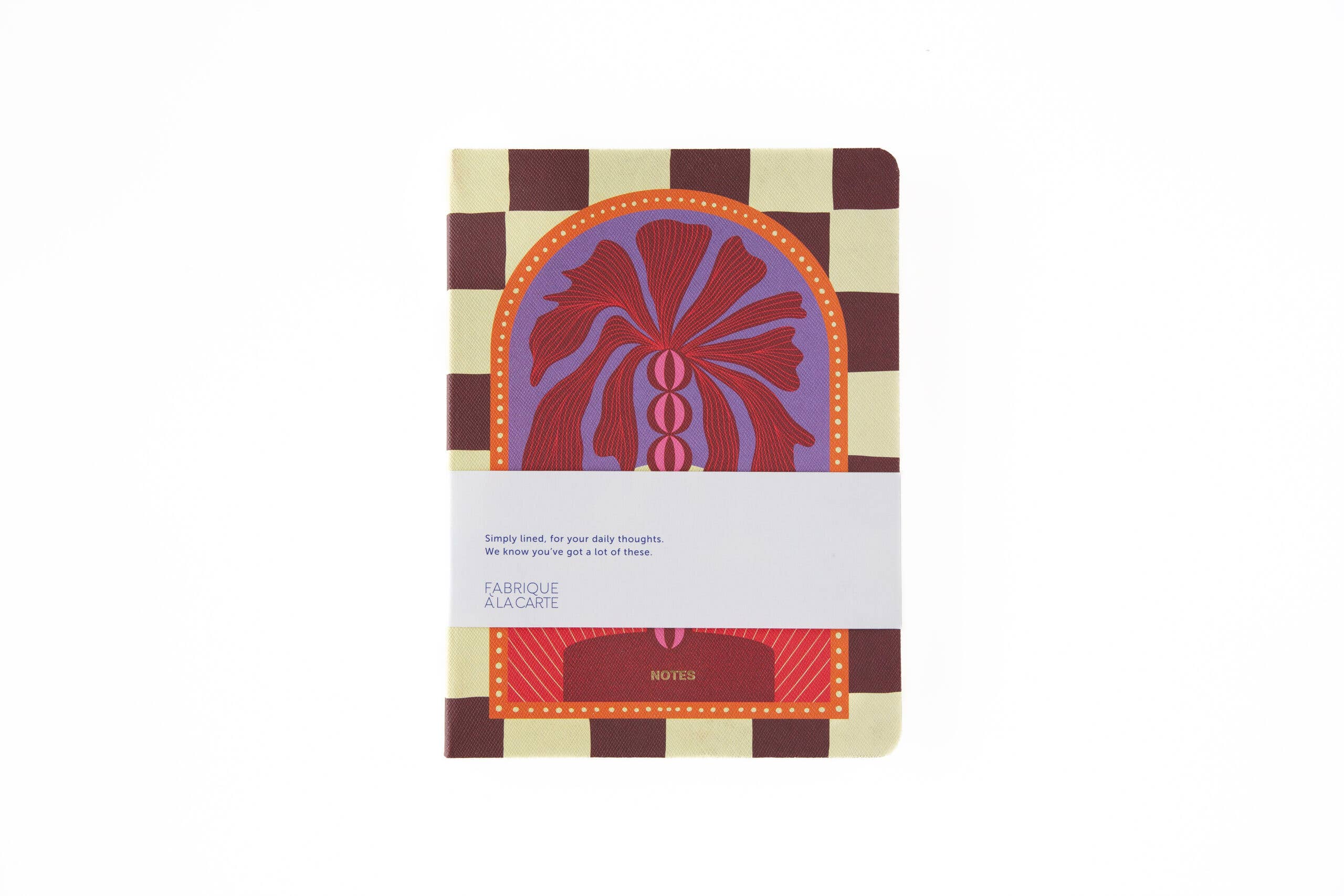 Cahier Fabrique à motif palmier quadrillé