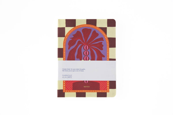 Cahier Fabrique à motif palmier quadrillé
