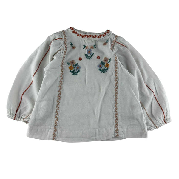 Bout'chou - Blouse brodée manches longues - 12 mois - seconde main