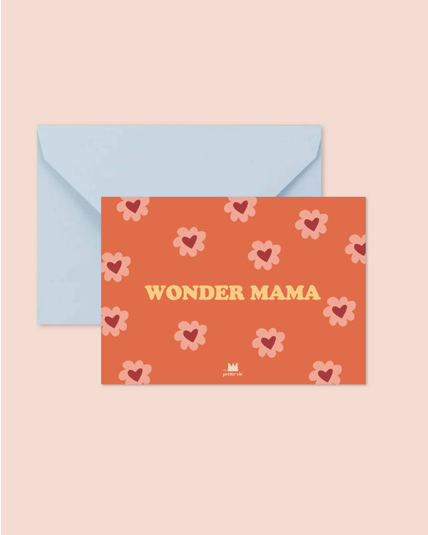 Carte "Fête des mères" : Wonder mama (avec enveloppe)