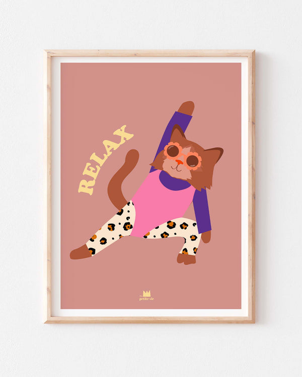 Affiche - Chat aerobic (30 x 40 cm)