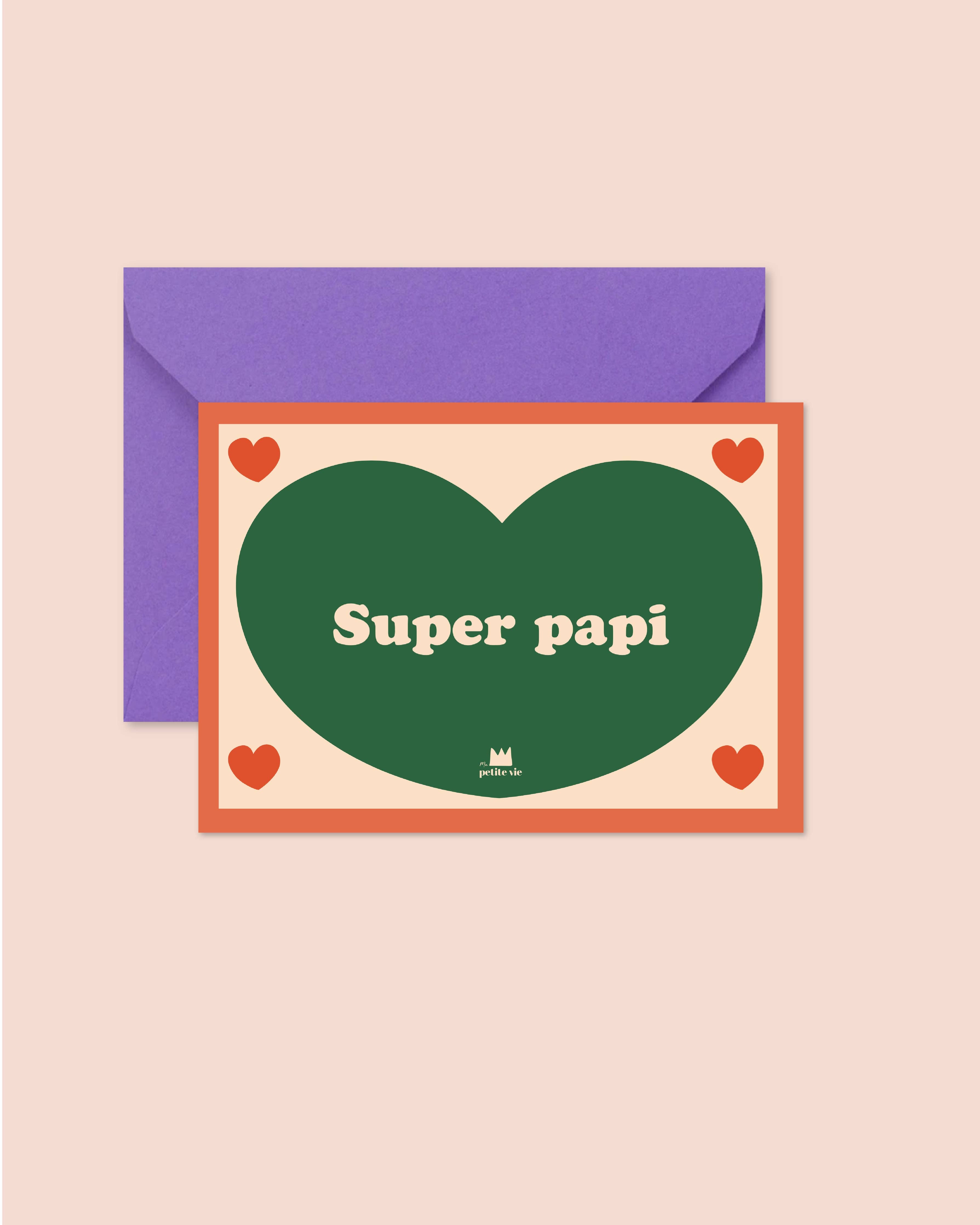 Carte "Famille" : Super papi (avec enveloppe)