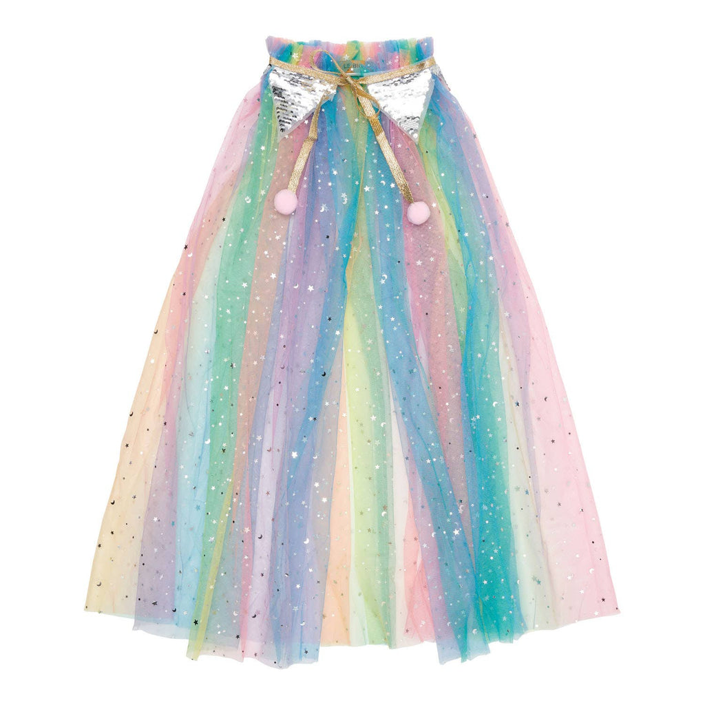 Cape de princesse arc-en-ciel multicolore Claire