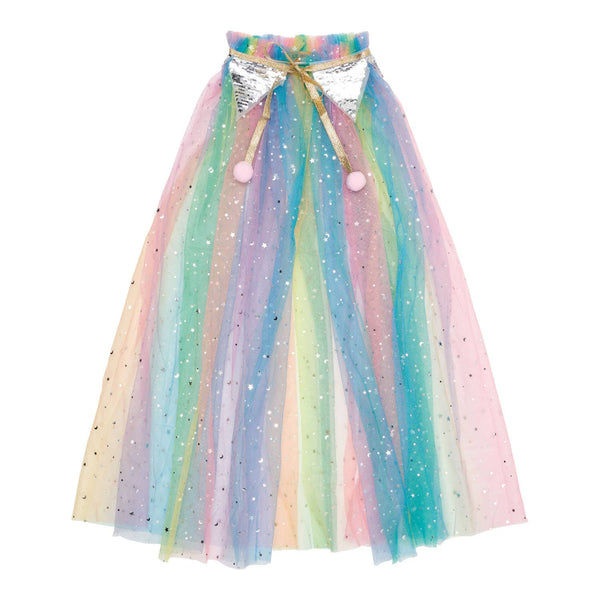 Cape de princesse arc-en-ciel multicolore Claire
