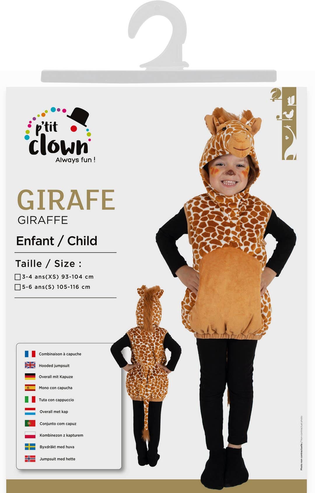 Costume Girafe - Enfant - 3/4 Ans