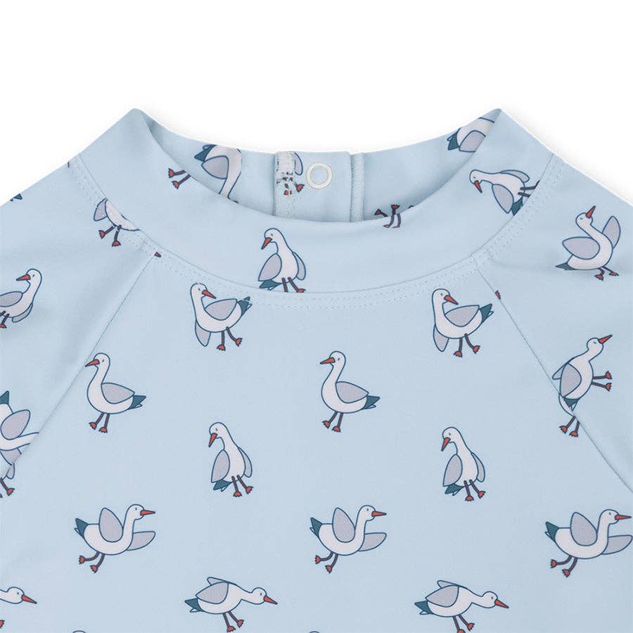 T-shirt de natation anti-UV à manches longues - bleu - Little Seagull: 98/104