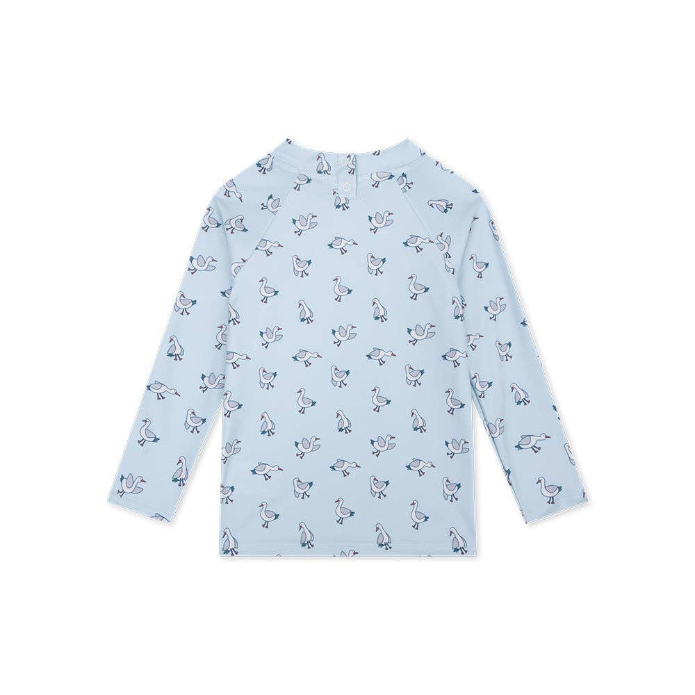 T-shirt de natation anti-UV à manches longues - bleu - Little Seagull: 98/104