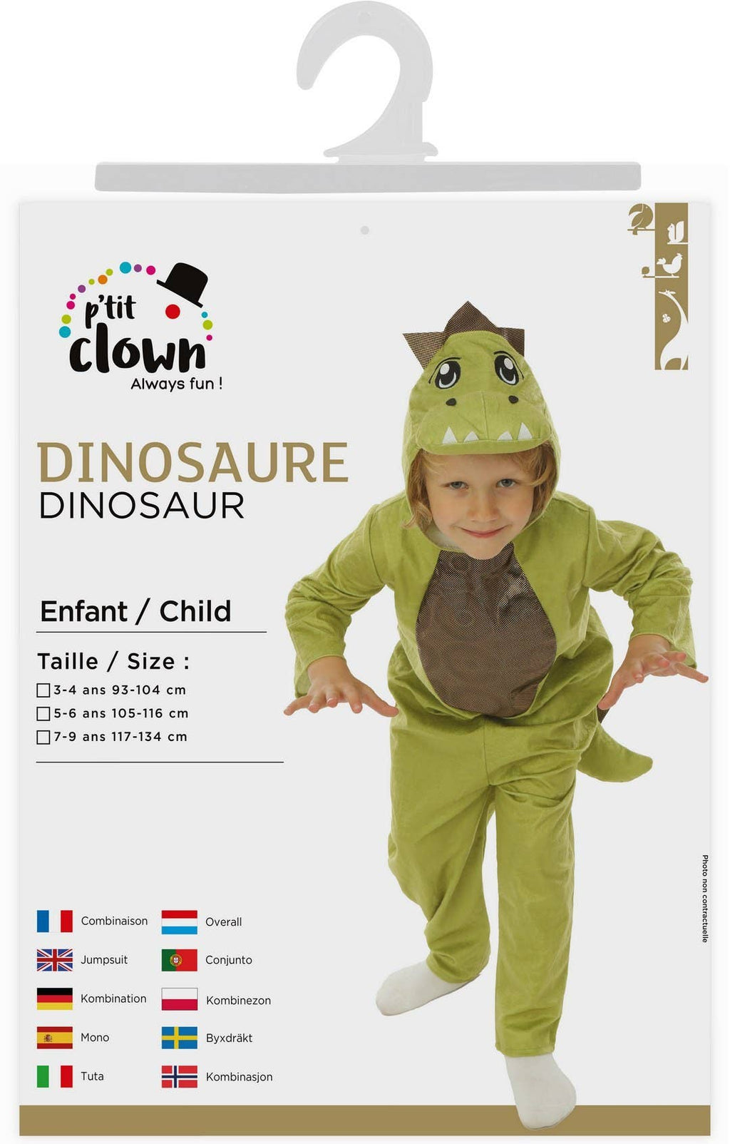 Costume Dinosaure - Enfant - 3/4 Ans