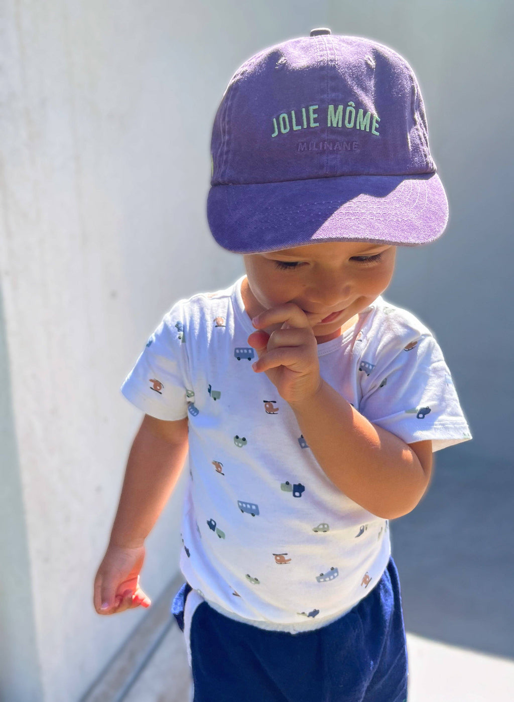 Casquette délavée enfant - Violet - 2 à 5 ans