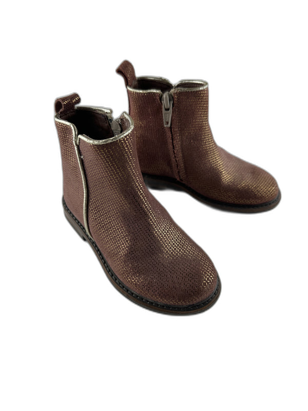 Bissm - Bottines marron rosé en cuir - pointure 24 - seconde main