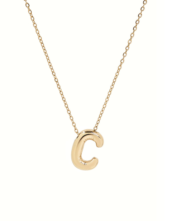 Collier initiale en forme de ballon: C