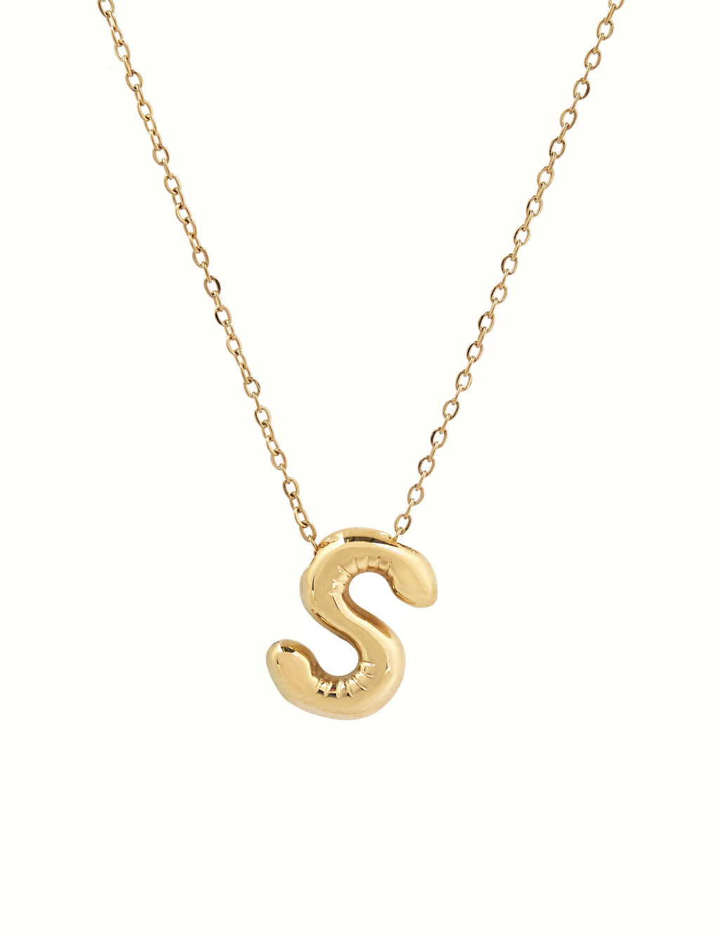 Collier initiale 3D en forme de ballon: J