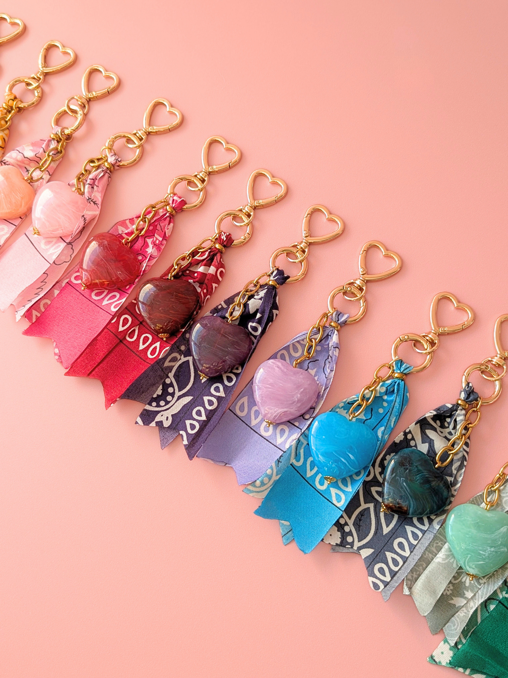Grigri de sac & porte-clés – LOVE: Bleu lagon