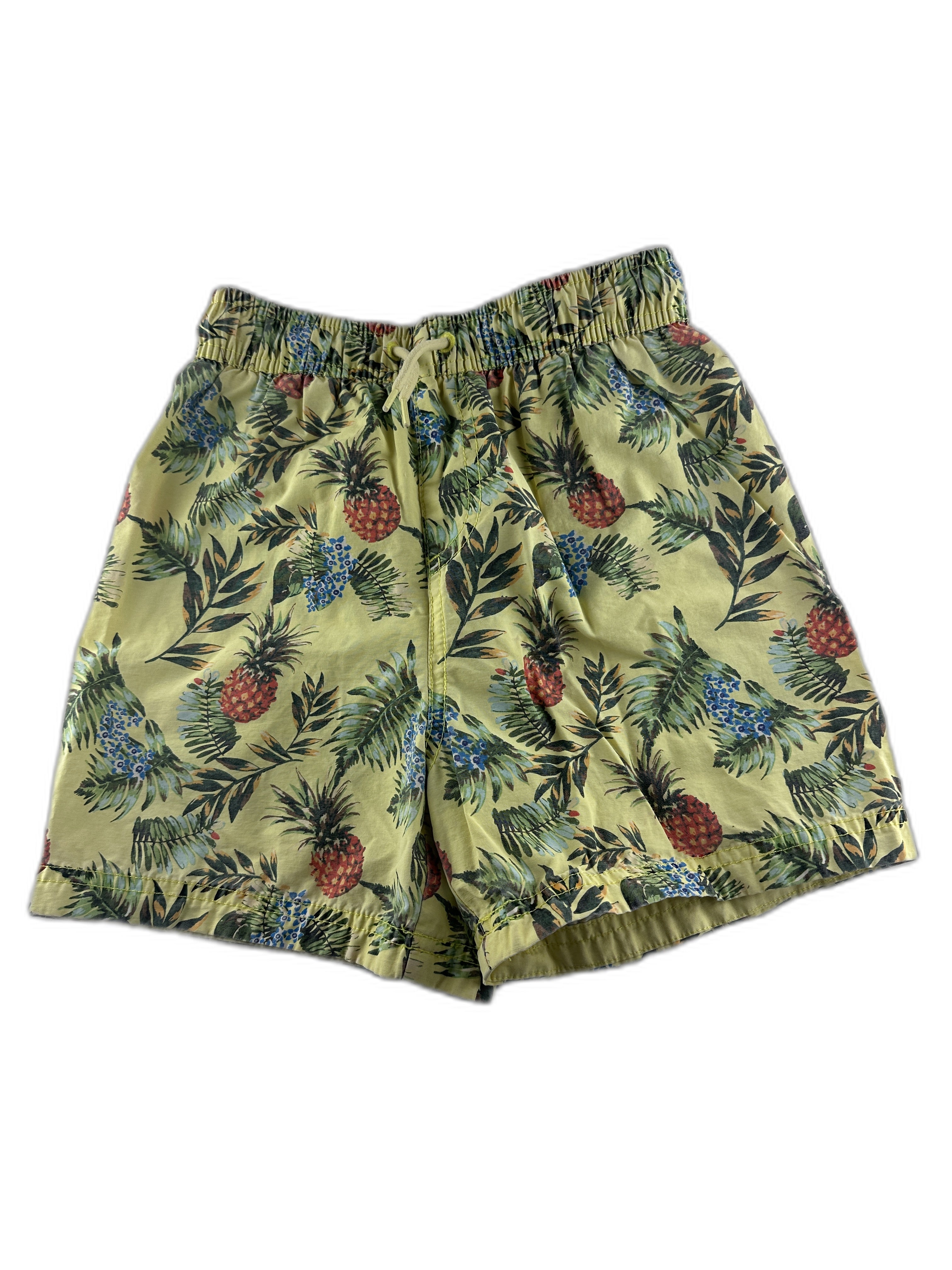 Tape à l'œil - Short de bain jaune a tropical / ananas - taille 8 ans / 128 cm - seconde main