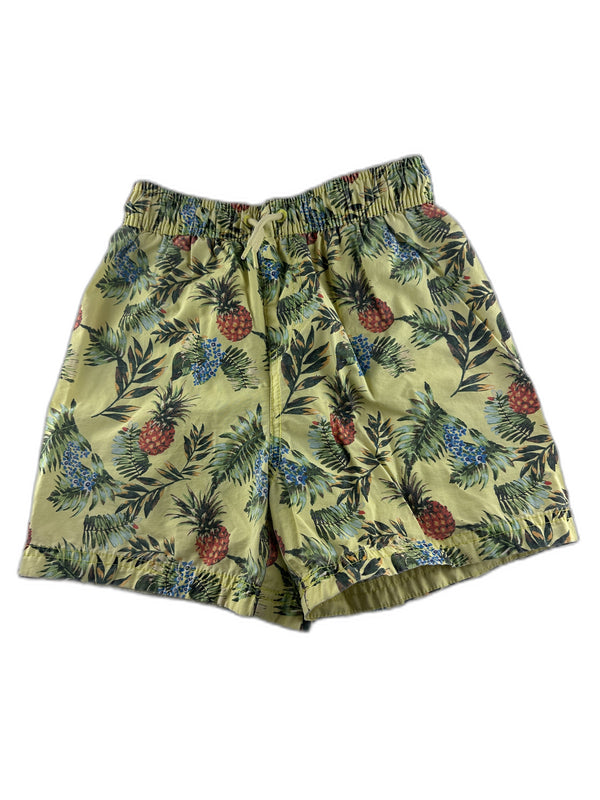 Tape à l'œil - Short de bain jaune a tropical / ananas - taille 8 ans / 128 cm - seconde main