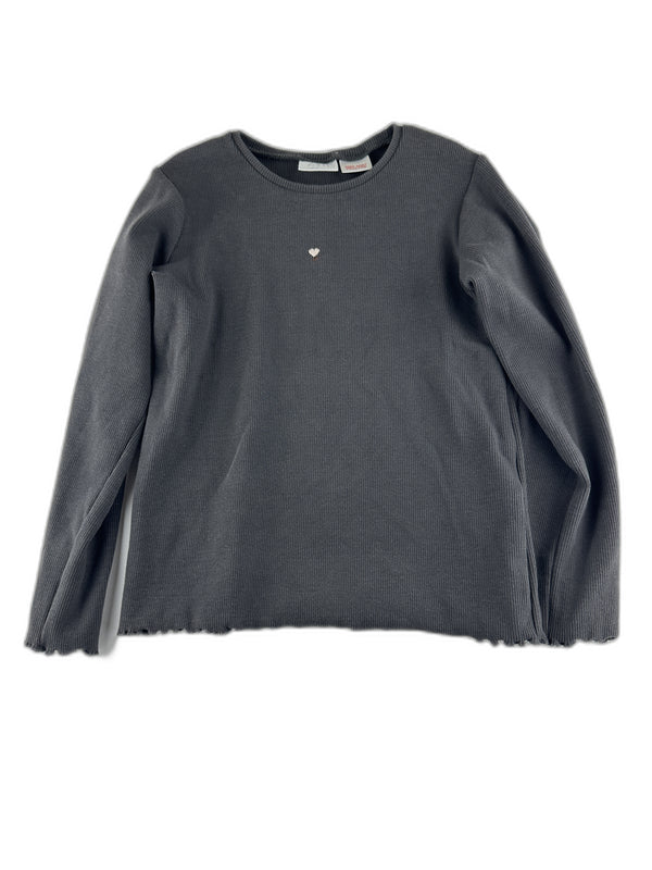 Zara - T-shirt manches longues gris a uni - taille 5-6 ans / 116 cm - seconde main