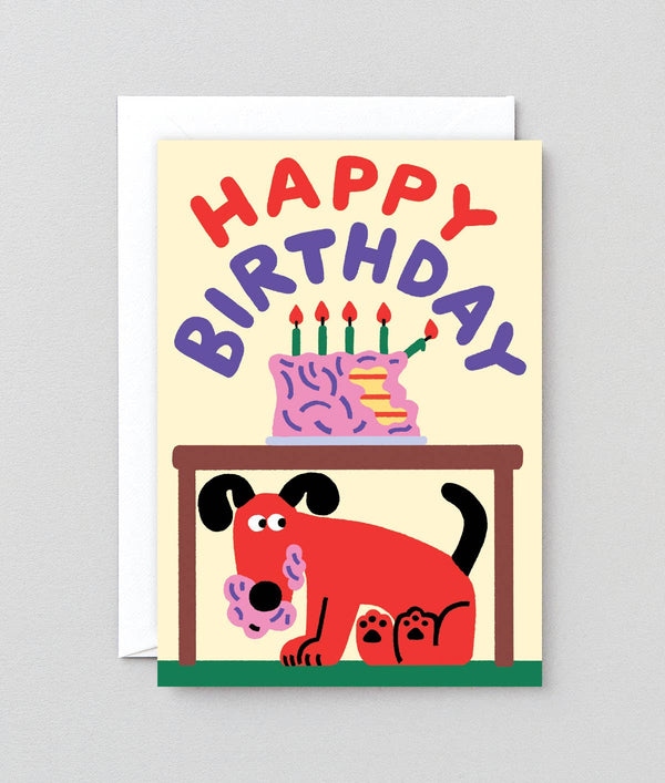 Carte d’anniversaire « Happy Birthday Dog Ate The Cake »
