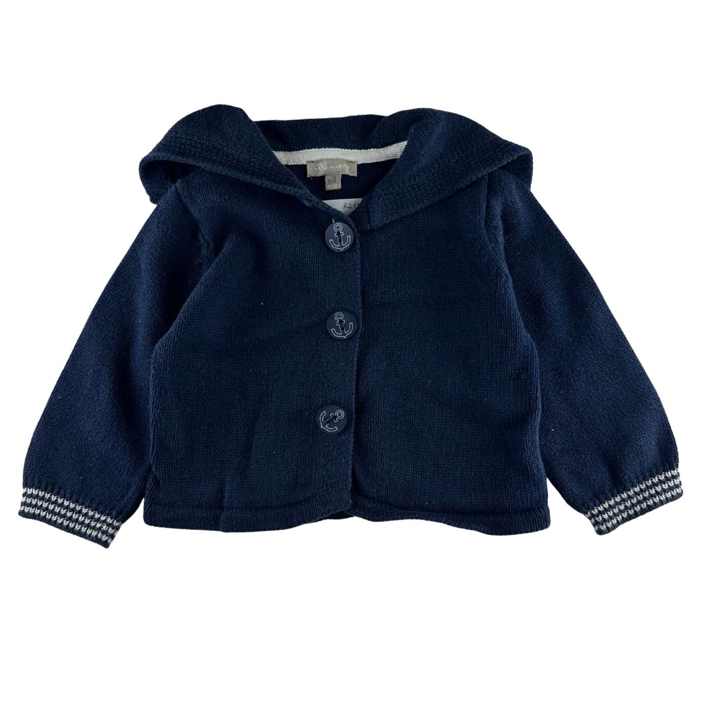 Grain de blé - Gilet marin - taille 6 mois - seconde main