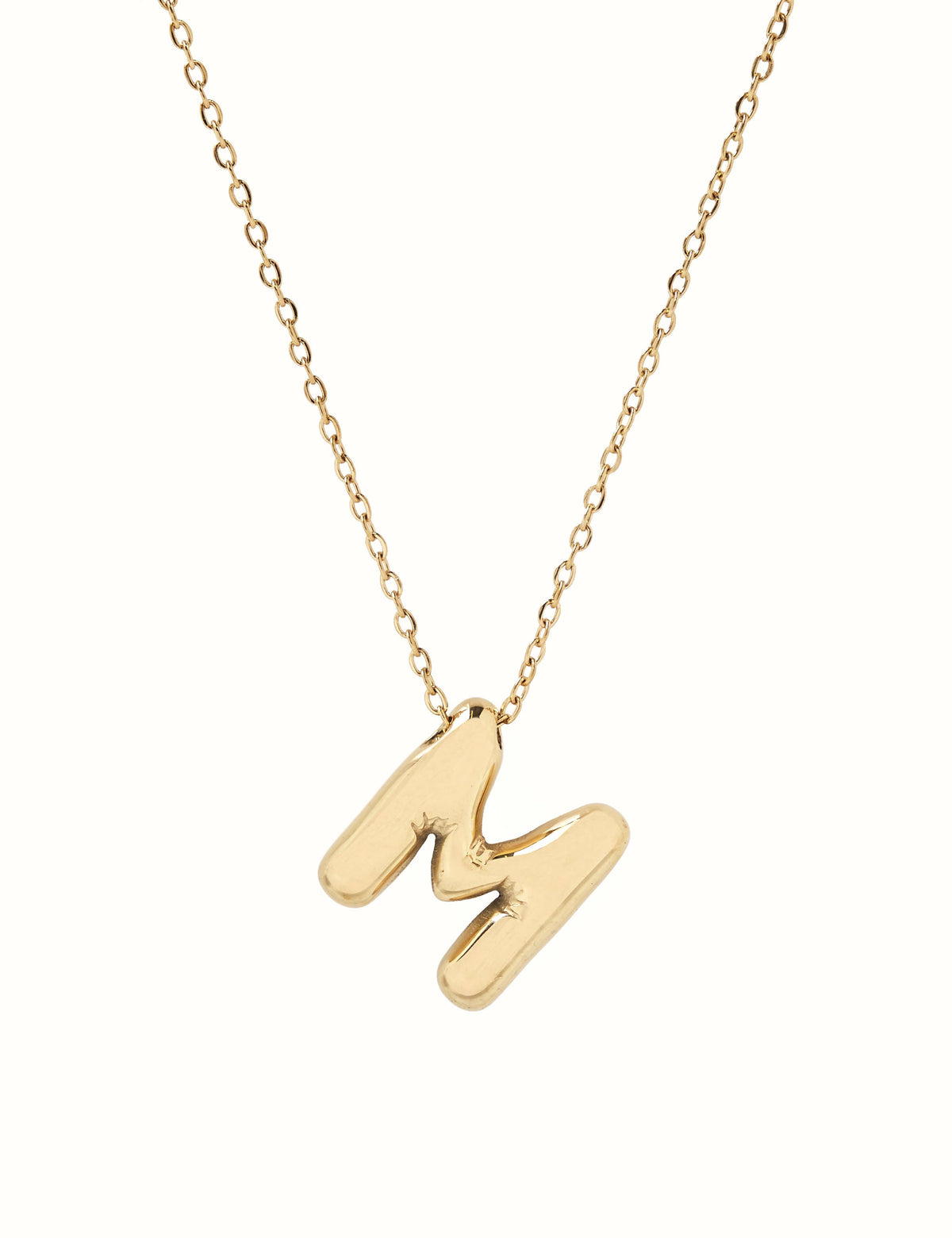 Collier initiale 3D en forme de ballon: V