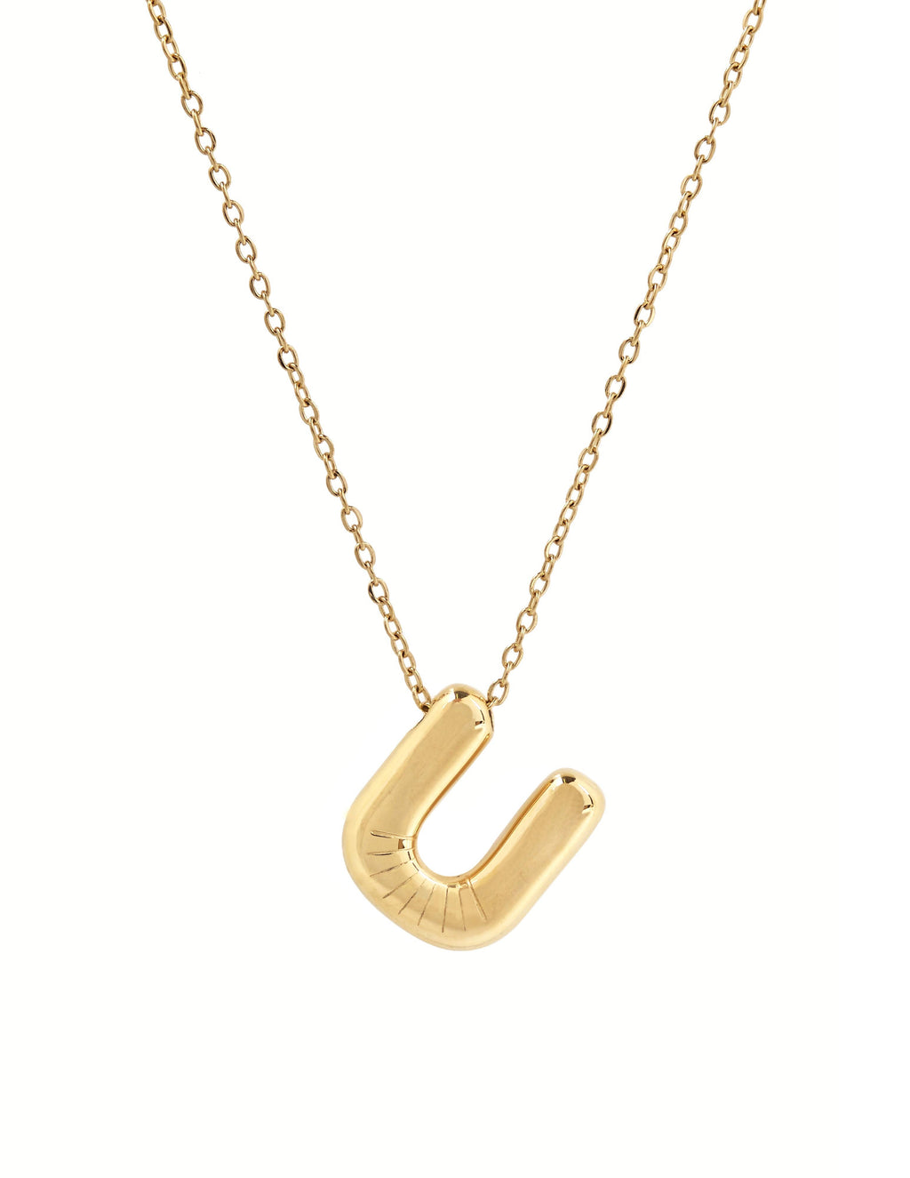 Collier initiale 3D en forme de ballon: J