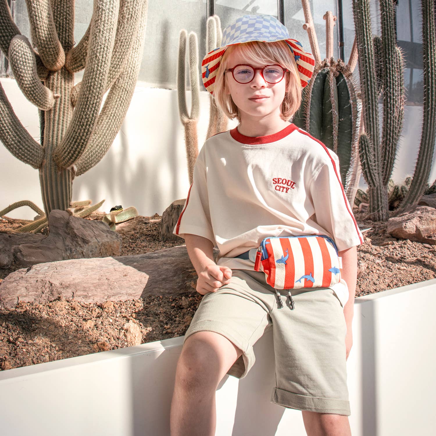 Chapeau Bob Réversible Requin 3-6 Ans