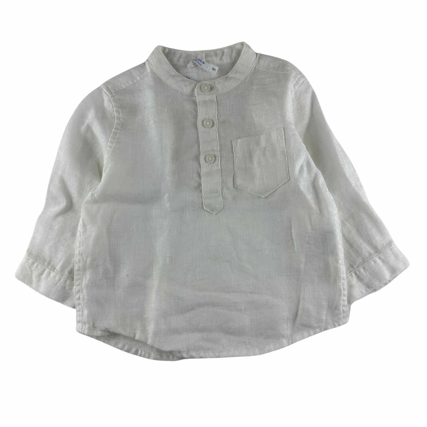 Bout'chou - Chemise en lin - taille 9 mois - seconde main