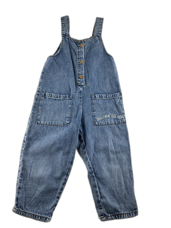 Zara - Salopette bleu stone- 3 ans - seconde main