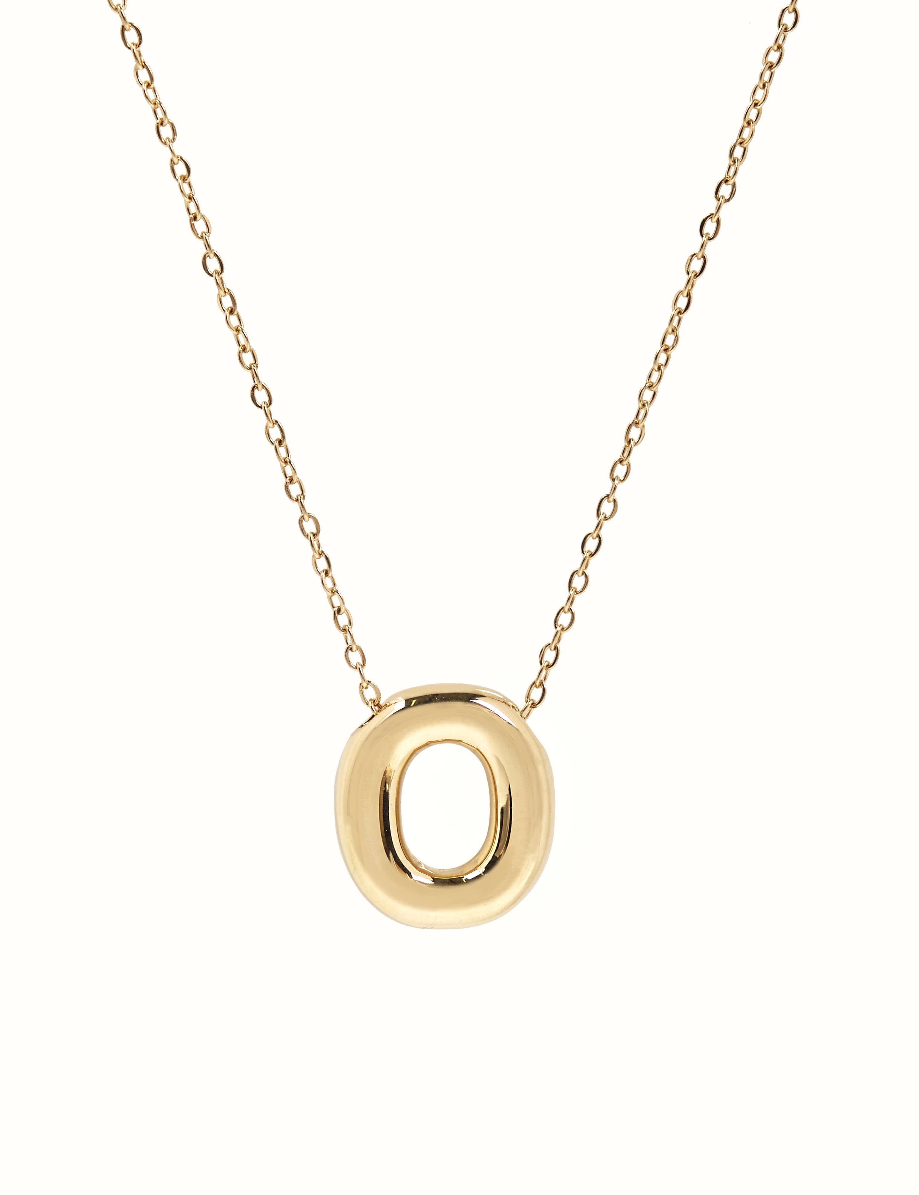 Collier initiale 3D en forme de ballon: J