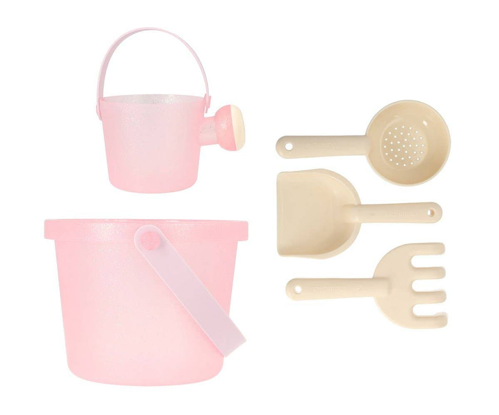 Ensemble de jouets de plage avec seau pailleté