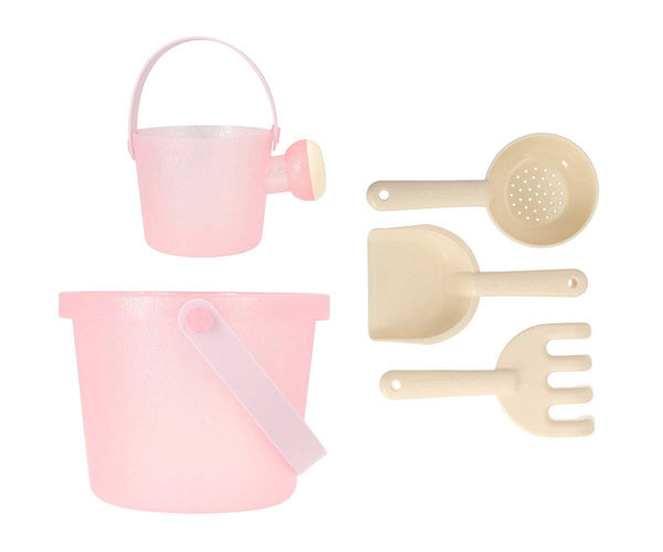 Ensemble de jouets de plage avec seau pailleté