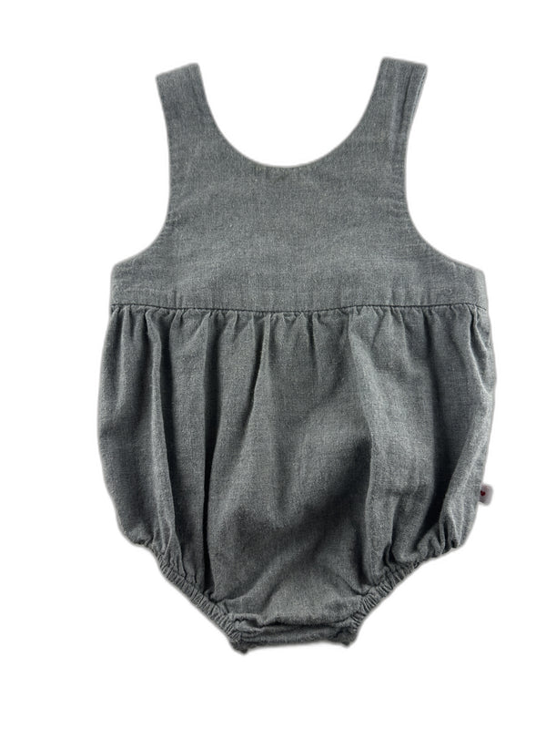 Jacadi - Barboteuse gris chiné uni - 12 mois - seconde main