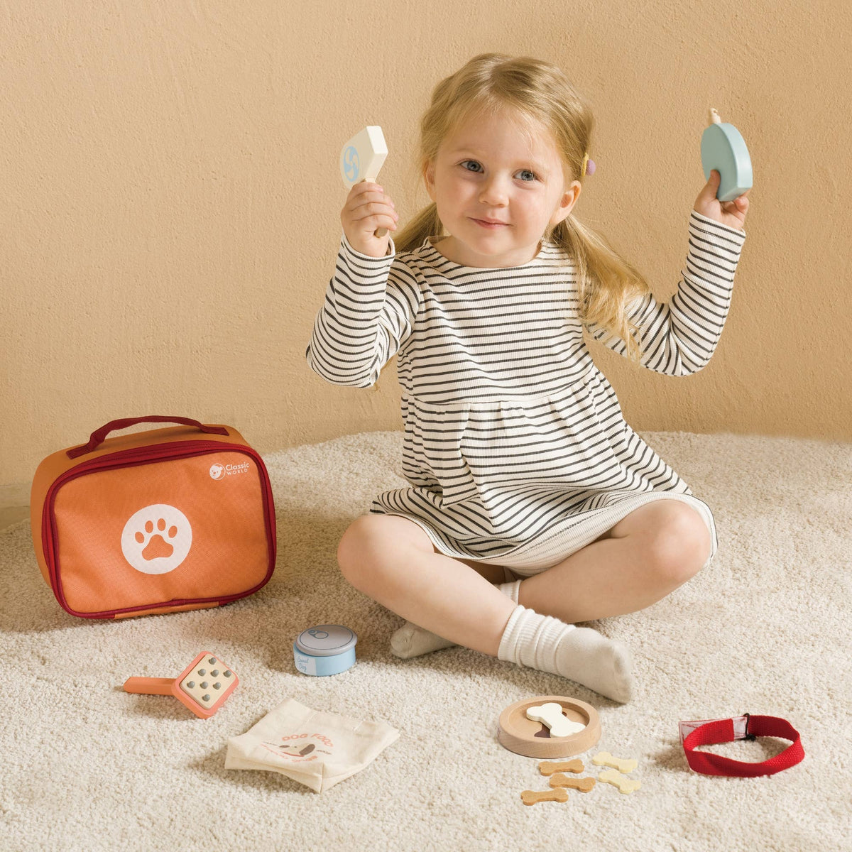 Ensemble de soins pour peluche Classic World: 23x17x8 cm / À partir de 3 ans