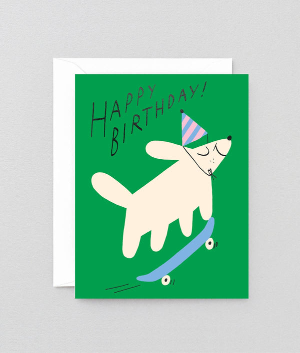 Carte de vœux d'anniversaire pour enfants "Joyeux Anniversaire Skateboard"