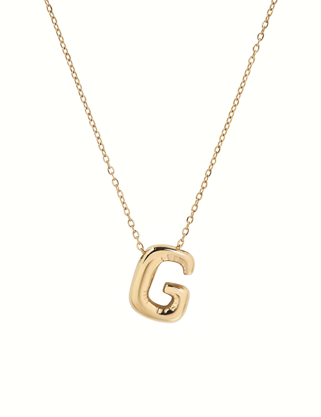 Collier initiale 3D en forme de ballon: J