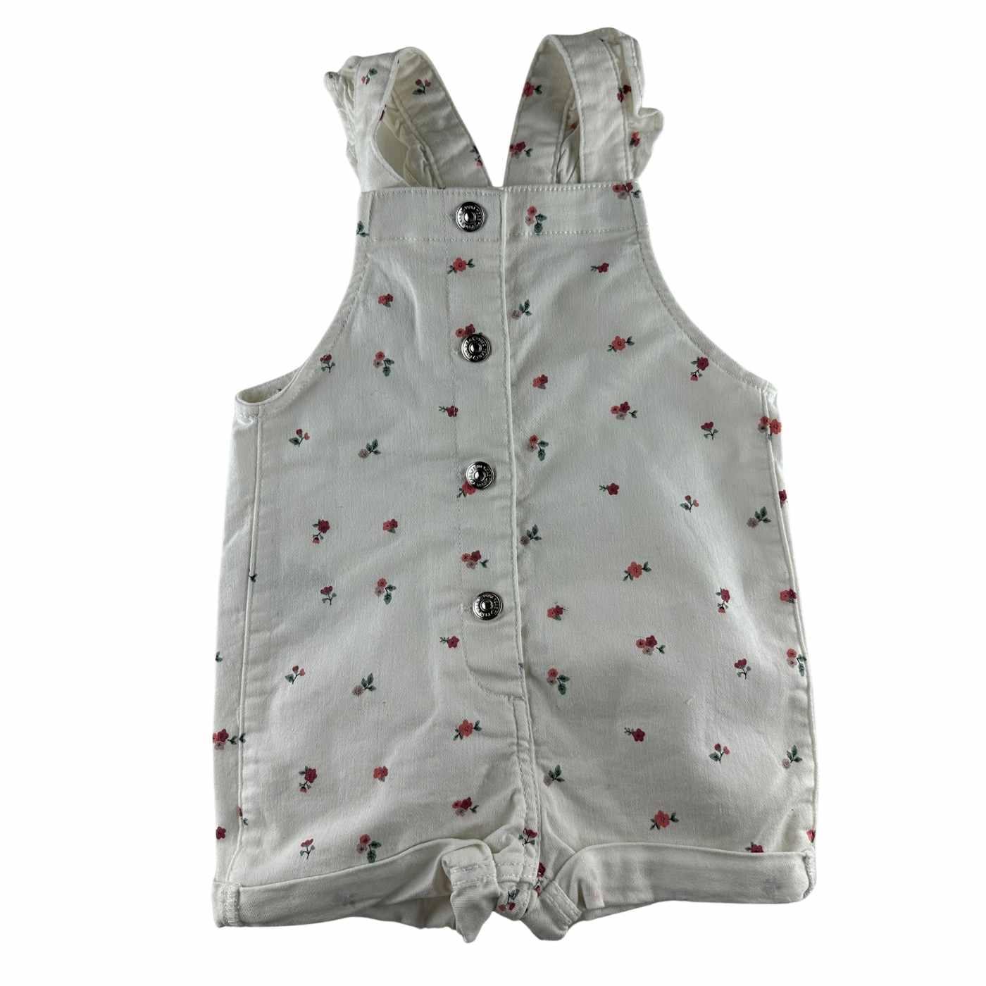 H&M - Salopette short imprimée fleurettes - taille 6 mois - seconde main